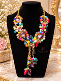 Collar Artesanal Multicolor Corazones de Crystal. ChulaLuna