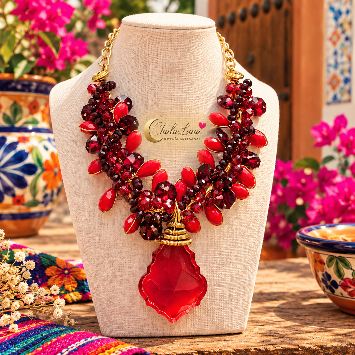 Collar Artesanal Rojo